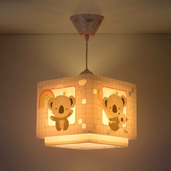 Hänglampa för barnrum Koala, 1 lampa, rosa