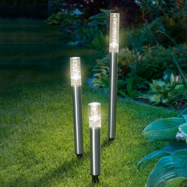 Set om 3 LED-solar-ljusstavar Trio Sticks