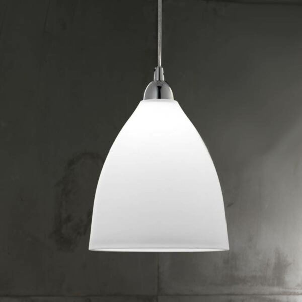 Glastaklampa PROVENZA 20 cm vit