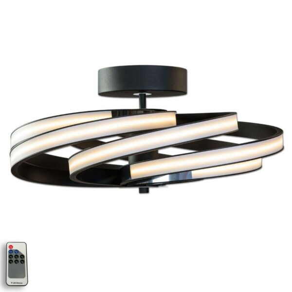 Zoya – modern LED-taklampa, svart
