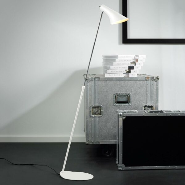 Elegant flexibel golvlampa Liam vit