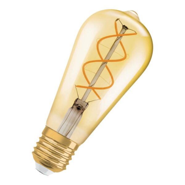 OSRAM LED-lampa E27 4W 2 000 K Vintage Edison guld