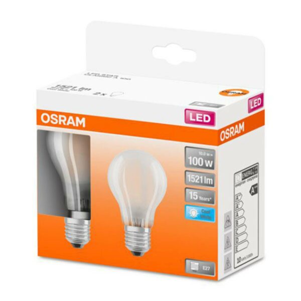 OSRAM Classic A LED-lampa E27 11 W 4 000 K 2-pack