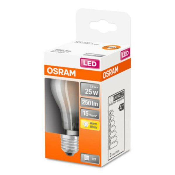 OSRAM ClassicA LED-lampa E27 2,5 W 2 700 K matt