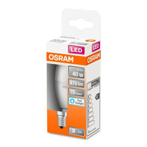 OSRAM Classic B LED-lampa E14 5,5 W 6 500 K matt