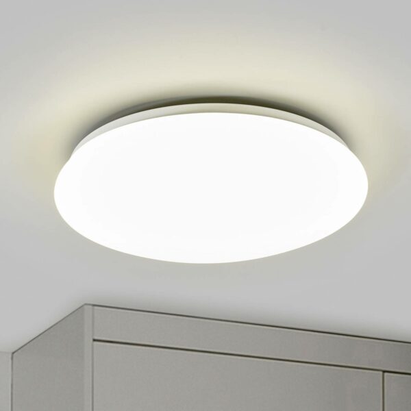 Vit LED-taklampa Suede