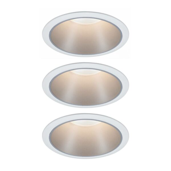 Paulmann Cole LED-spot silvervit 3-pack