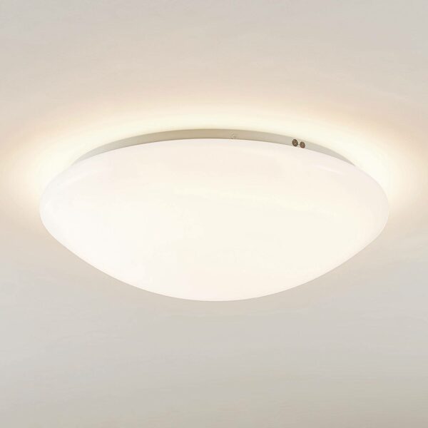 Arcchio Younes LED-taklampa, vit, rund, 35 cm