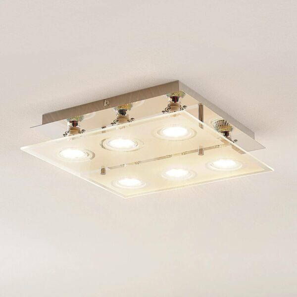 ELC Tahyla LED-taklampa, GU10, glas, 32 cm