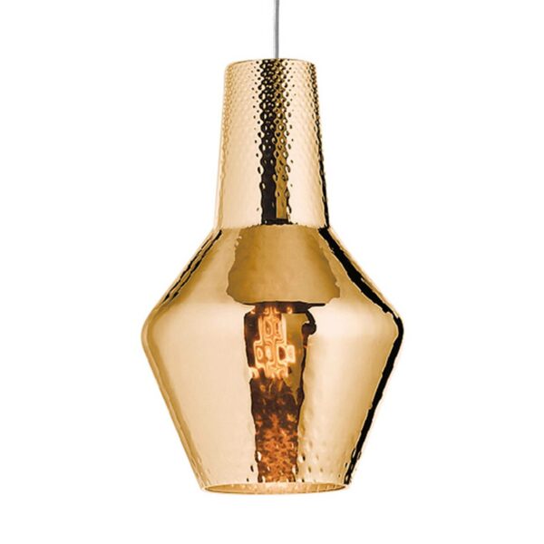 Hänglampa Romeo 130 cm gammalt guld metallic