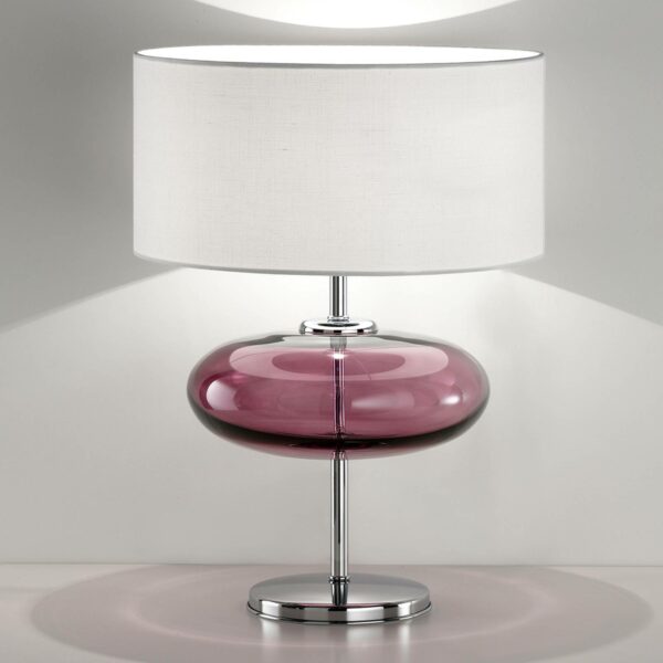 Bordslampa Show Elisse 62 cm glaselement rosa