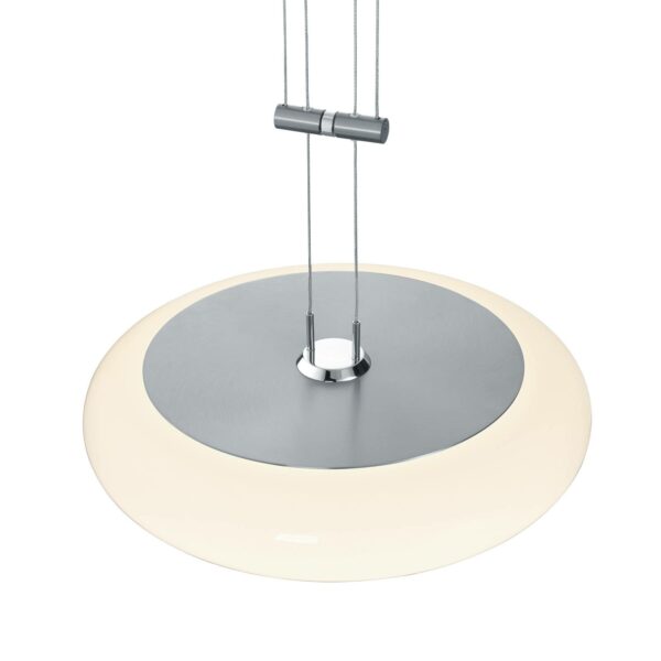 BANKAMP Centa hänglampa 1 lampa 34 cm nickel