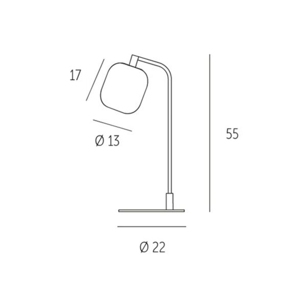 Casablanca Murea bordslampa, böjt stativ