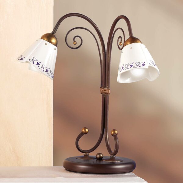 Elegant bordslampa CARTOCCIO 2-arm