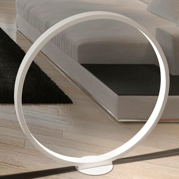 Ringformad LED-golvlampa Assolo, 70 cm