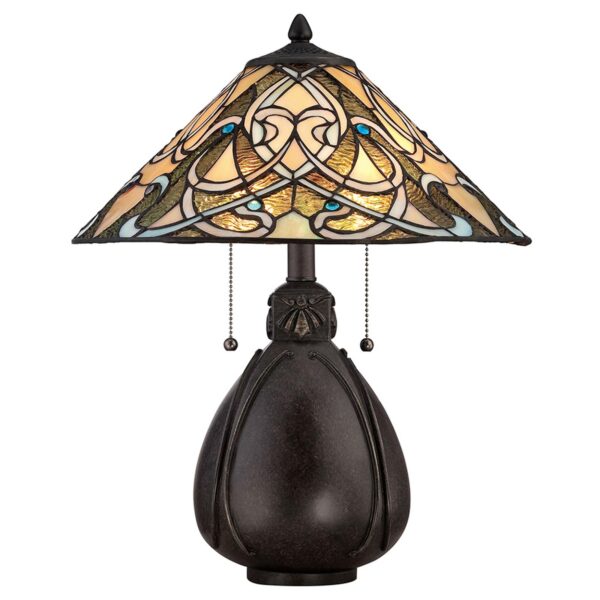 Bordslampa India i Tiffany-design