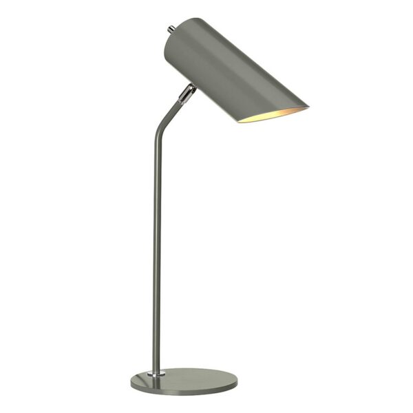 Bordslampa Quinto, mörkgrå/nickel