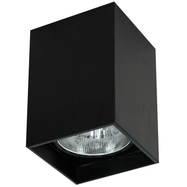 Takspotlight Downlight square svart, bredd 11,5 cm