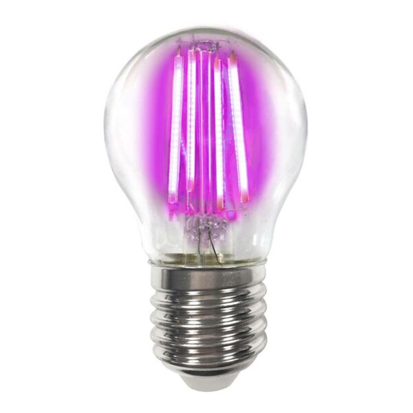 Lyser i färg E27 4W LED-lampa filament, rosa