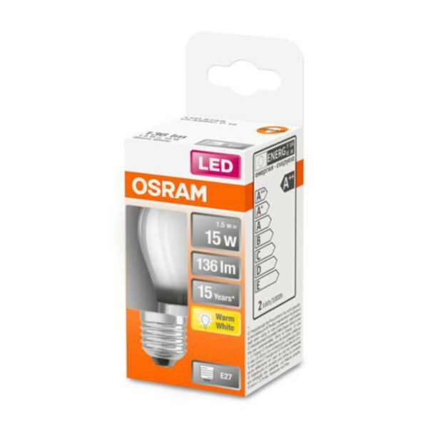 OSRAM Classic P LED-lampa E27 1,5 W 2 700 K matt