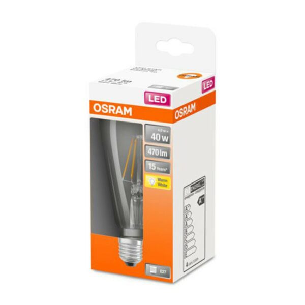 OSRAM Classic ST LED-lampa E27 A60 4 W klar