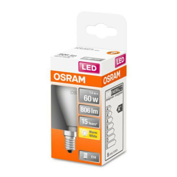 OSRAM Classic P LED-lampa E14 7 W 2 700 K matt