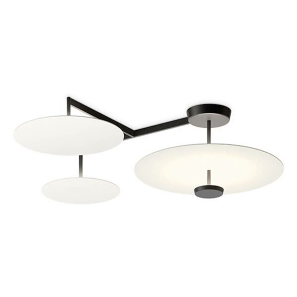 Vibia Flat LED-taklampa 4 lampor Ø 55 cm vit